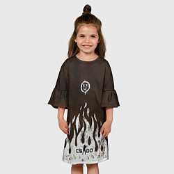 Платье клеш для девочки Cs:go - Оксидное пламя, цвет: 3D-принт — фото 2