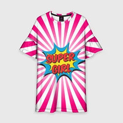 Платье клеш для девочки Super Girl, цвет: 3D-принт