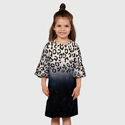 Платье клеш для девочки Животный принт, цвет: 3D-принт — фото 2