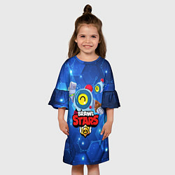 Платье клеш для девочки BRAWL STARS NANI НАНИ, цвет: 3D-принт — фото 2