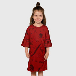 Платье клеш для девочки LIL PEEP ЛИЛ ПИП, цвет: 3D-принт — фото 2