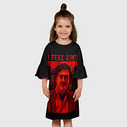 Платье клеш для девочки I feel Like Escobar, цвет: 3D-принт — фото 2