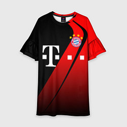 Платье клеш для девочки FC Bayern Munchen Форма, цвет: 3D-принт