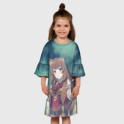 Платье клеш для девочки Рафталия, цвет: 3D-принт — фото 2