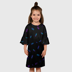 Платье клеш для девочки AUDI АУДИ, цвет: 3D-принт — фото 2