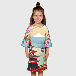 Платье клеш для девочки Tokyo, цвет: 3D-принт — фото 2