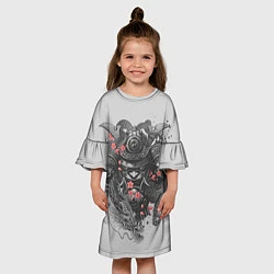 Платье клеш для девочки Samurai, цвет: 3D-принт — фото 2