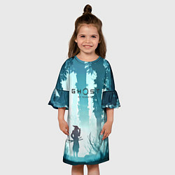 Платье клеш для девочки Ghost of Tsushima, цвет: 3D-принт — фото 2