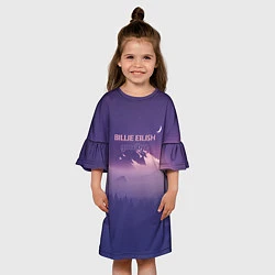 Платье клеш для девочки Billie Eilish, цвет: 3D-принт — фото 2