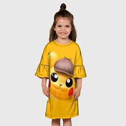 Платье клеш для девочки Pikachu Pika Pika, цвет: 3D-принт — фото 2