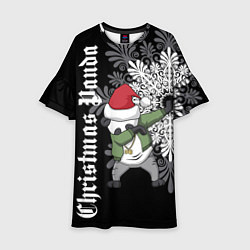 Детское платье Рождественская панда - даб