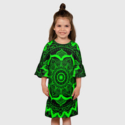 Платье клеш для девочки Mandala, цвет: 3D-принт — фото 2