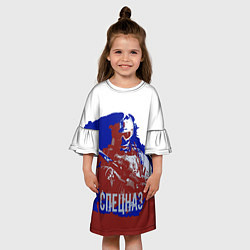 Платье клеш для девочки Спецназ России, цвет: 3D-принт — фото 2