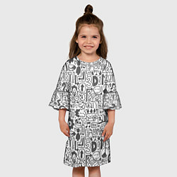 Платье клеш для девочки Network Pattern, цвет: 3D-принт — фото 2
