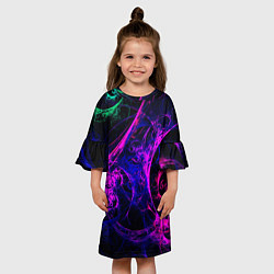 Платье клеш для девочки GambaTR, цвет: 3D-принт — фото 2