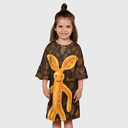 Платье клеш для девочки Bowtruckle, цвет: 3D-принт — фото 2