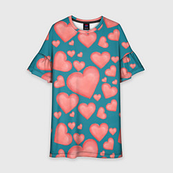 Платье клеш для девочки Любовь, цвет: 3D-принт