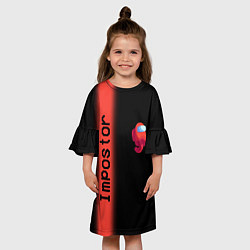 Платье клеш для девочки AMONG US, цвет: 3D-принт — фото 2