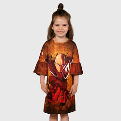 Платье клеш для девочки Ванпанчмен, цвет: 3D-принт — фото 2