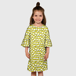 Платье клеш для девочки Масочный Режим, цвет: 3D-принт — фото 2