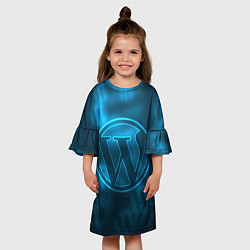 Платье клеш для девочки Вордпресс, цвет: 3D-принт — фото 2