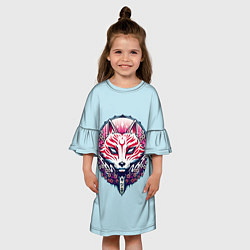 Платье клеш для девочки Киса Сакура, цвет: 3D-принт — фото 2