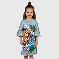 Платье клеш для девочки Химико Тога, цвет: 3D-принт — фото 2