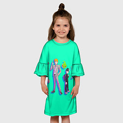Платье клеш для девочки Моб Психо 100, цвет: 3D-принт — фото 2