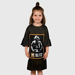 Платье клеш для девочки Blitz, цвет: 3D-принт — фото 2