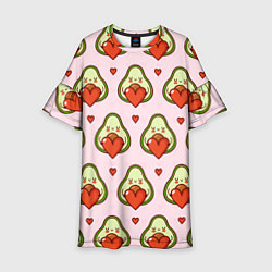Платье клеш для девочки Love Avocado, цвет: 3D-принт