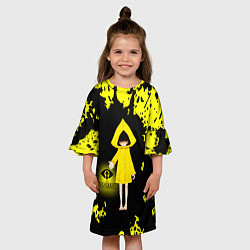 Платье клеш для девочки Little NightmaresШестая, цвет: 3D-принт — фото 2