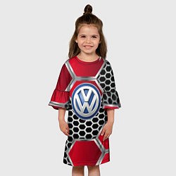 Платье клеш для девочки VOLKSWAGEN, цвет: 3D-принт — фото 2