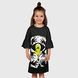 Платье клеш для девочки Little Nightmares 2, цвет: 3D-принт — фото 2