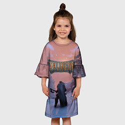 Платье клеш для девочки Valheim, цвет: 3D-принт — фото 2