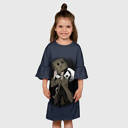 Платье клеш для девочки Little Nightmares 2 MONO, цвет: 3D-принт — фото 2