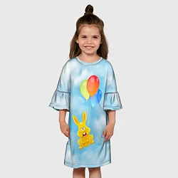 Платье клеш для девочки Харитон на воздушных шариках, цвет: 3D-принт — фото 2