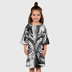 Платье клеш для девочки ДРАКОНЫ DRAGONS, цвет: 3D-принт — фото 2