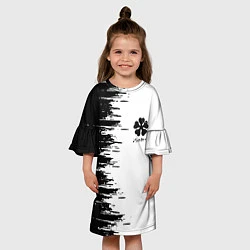 Платье клеш для девочки Чёрный клевер,, цвет: 3D-принт — фото 2