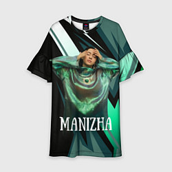 Платье клеш для девочки Манижа Manizha, цвет: 3D-принт