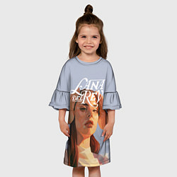 Платье клеш для девочки Lana del rey, цвет: 3D-принт — фото 2