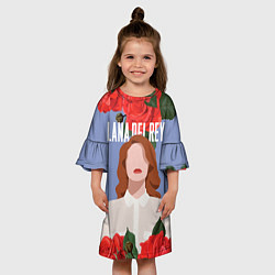 Платье клеш для девочки LANA DEL REY, цвет: 3D-принт — фото 2