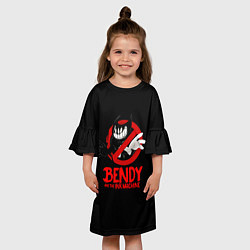 Платье клеш для девочки Чернильный Бенди, цвет: 3D-принт — фото 2