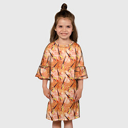 Платье клеш для девочки Скрипач, цвет: 3D-принт — фото 2
