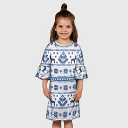 Платье клеш для девочки Русские народные узоры, цвет: 3D-принт — фото 2