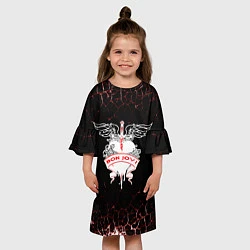 Платье клеш для девочки Bon jovi, цвет: 3D-принт — фото 2