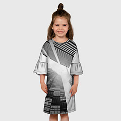 Платье клеш для девочки Минимализм, цвет: 3D-принт — фото 2