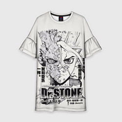 Платье клеш для девочки Dr Stone Senkuu, цвет: 3D-принт