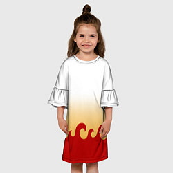Платье клеш для девочки ШИНДЖУРО РЕНГОКУ KNY, цвет: 3D-принт — фото 2