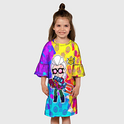 Платье клеш для девочки Brawl StarsBelle, цвет: 3D-принт — фото 2