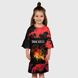 Платье клеш для девочки DARKSOULS DRAGON AGE, цвет: 3D-принт — фото 2